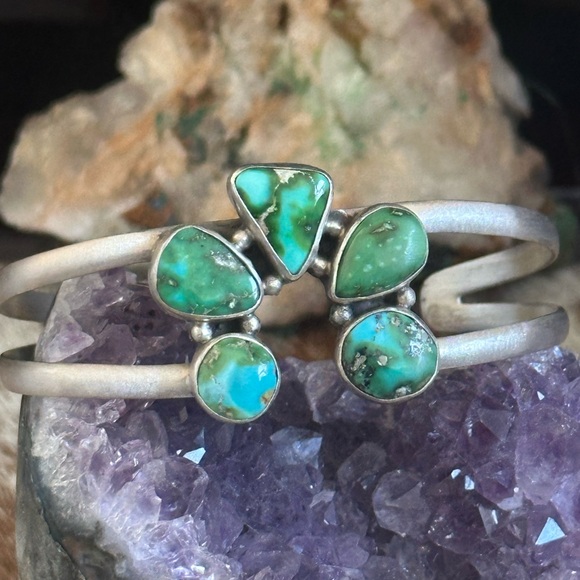 Jewelry - Sonoran Gold Turquoise Naja Southwestern Sterling Silver Cuff